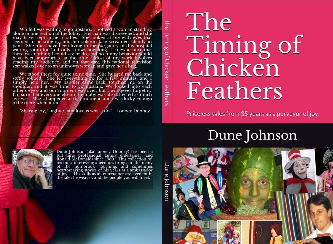 Dune finally introduces his long awaited memoir of 35 years master of creating Joy: The Timing of Chicken&nbsp;Feathers.